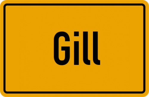 Ortsschild Gill