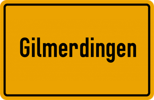 Ortsschild Gilmerdingen, Lüneburger Heide