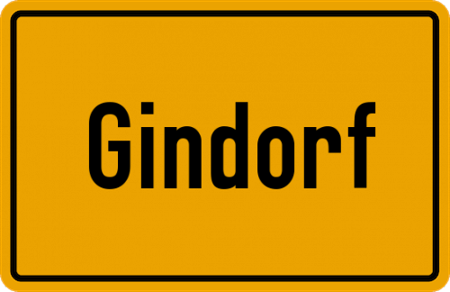Ortsschild Gindorf, Kreis Grevenbroich