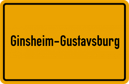Ortsschild Ginsheim-Gustavsburg