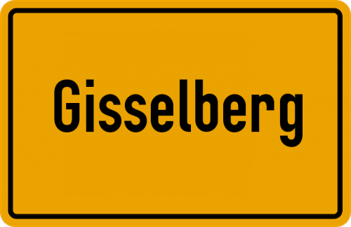 Ortsschild Gisselberg
