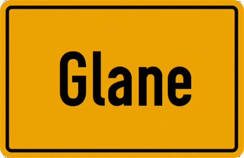 Ortsschild Glane