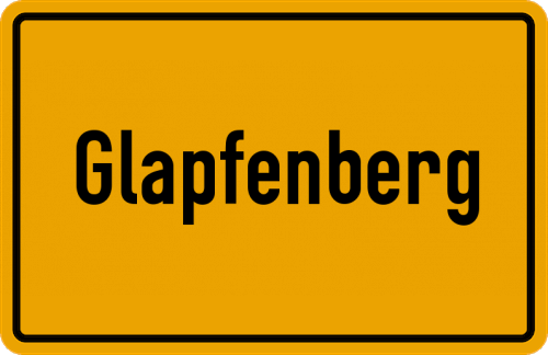 Ortsschild Glapfenberg