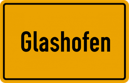 Ortsschild Glashofen