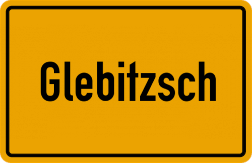 Ortsschild Glebitzsch