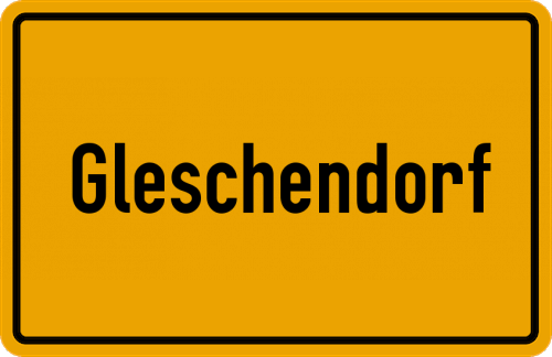 Ortsschild Gleschendorf