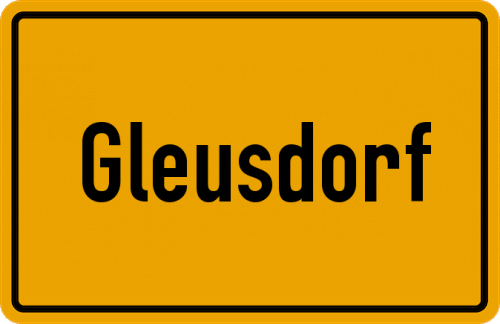 Ortsschild Gleusdorf