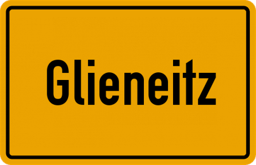 Ortsschild Glieneitz, Niedersachsen