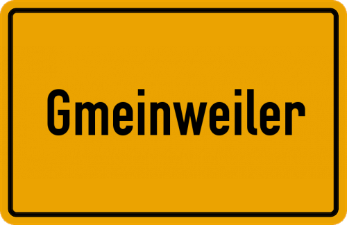 Ortsschild Gmeinweiler