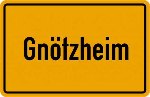 Ortsschild Gnötzheim