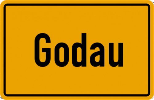 Ortsschild Godau, Kreis Plön