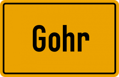 Ortsschild Gohr, Niederrhein