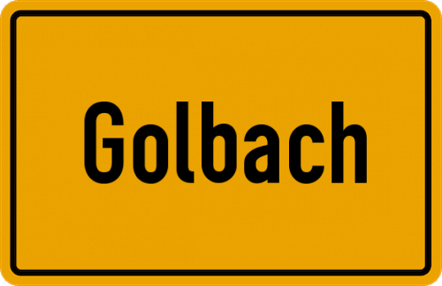 Ortsschild Golbach