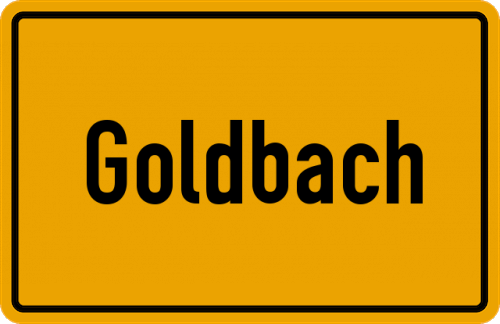 Ortsschild Goldbach