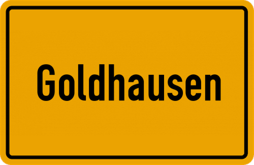 Ortsschild Goldhausen, Waldeck