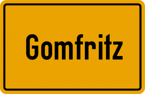 Ortsschild Gomfritz