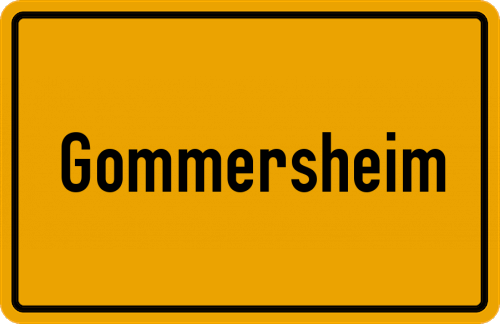 Ortsschild Gommersheim
