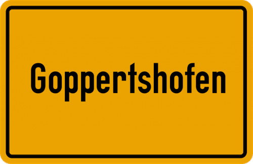Ortsschild Goppertshofen