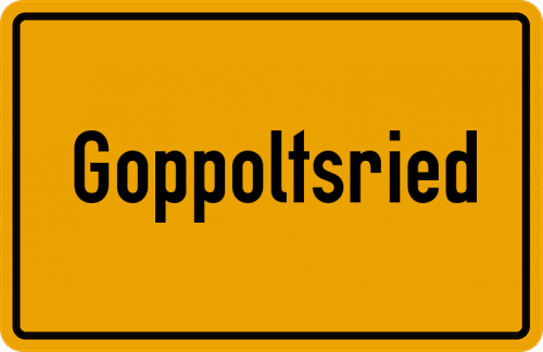 Ortsschild Goppoltsried