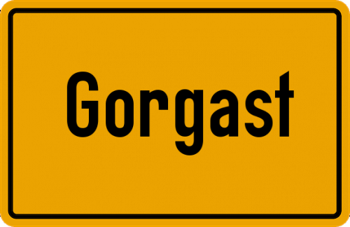 Ortsschild Gorgast