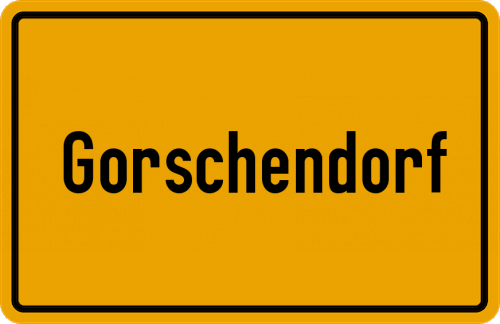 Ortsschild Gorschendorf