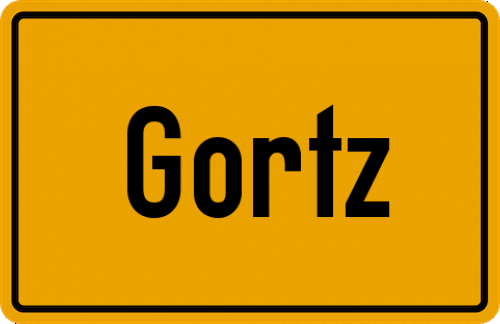 Ortsschild Gortz