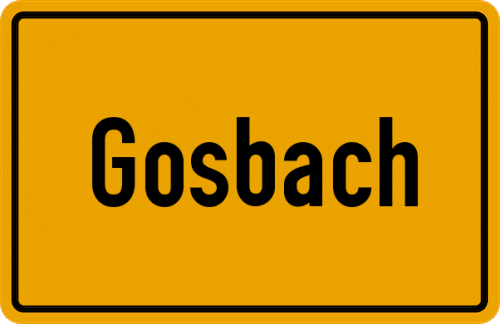 Ortsschild Gosbach