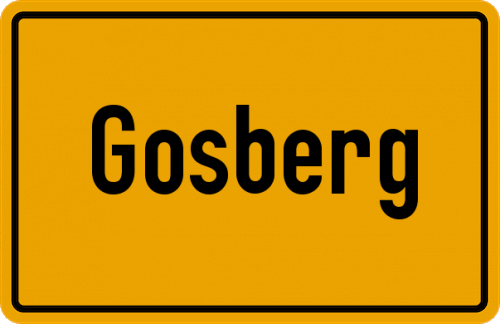 Ortsschild Gosberg