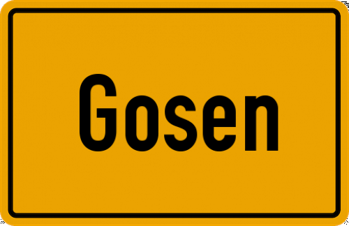 Ortsschild Gosen, Kreis Bayreuth