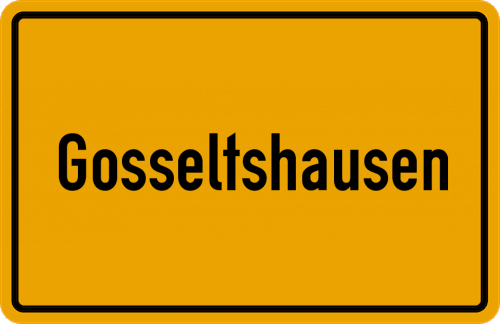 Ortsschild Gosseltshausen
