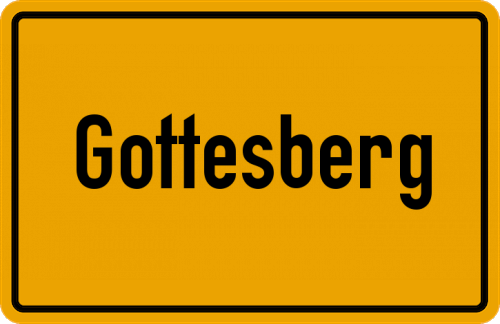 Ortsschild Gottesberg