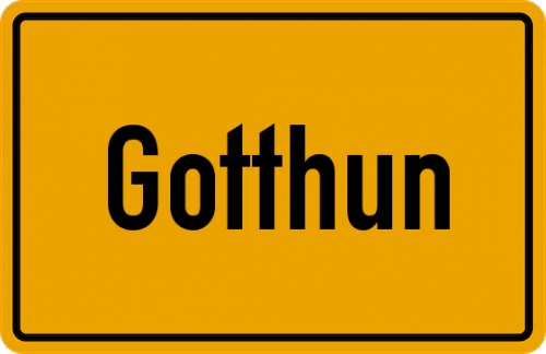 Ortsschild Gotthun