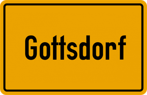 Ortsschild Gottsdorf, Niederbayern