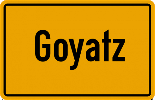 Ortsschild Goyatz