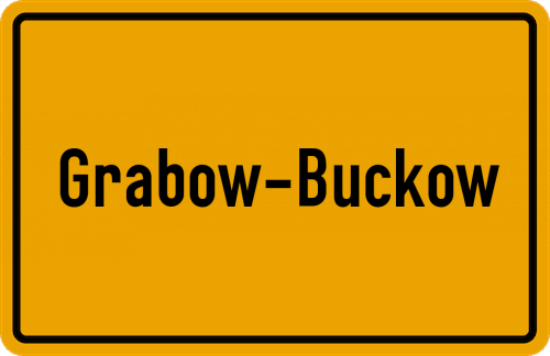 Ortsschild Grabow-Buckow
