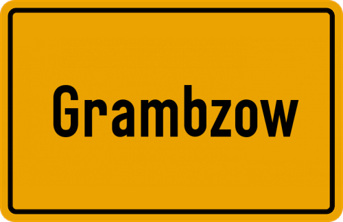 Ortsschild Grambzow