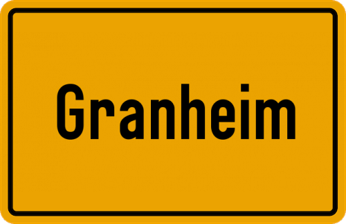 Ortsschild Granheim