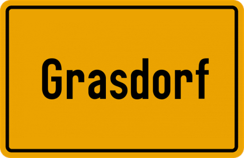Ortsschild Grasdorf, Dinkel