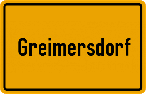 Ortsschild Greimersdorf