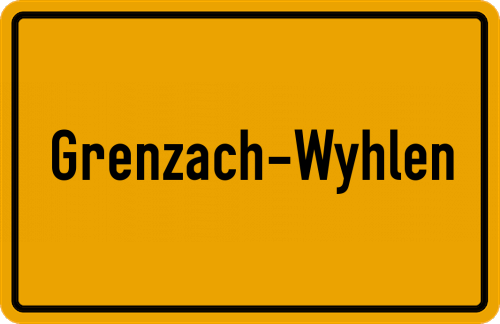 Ortsschild Grenzach-Wyhlen
