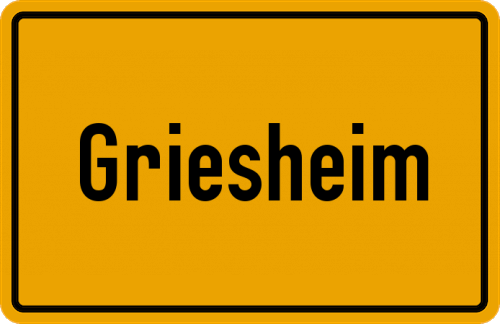 Ortsschild Griesheim