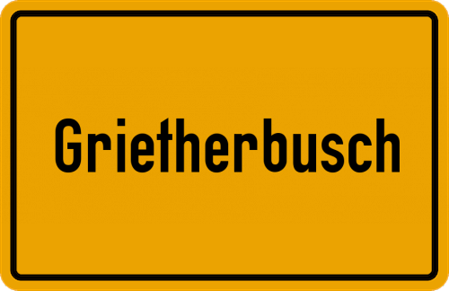 Ortsschild Grietherbusch