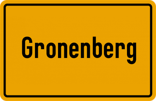 Ortsschild Gronenberg, Ostholst