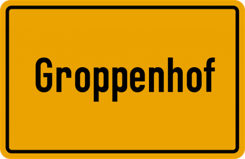 Ortsschild Groppenhof