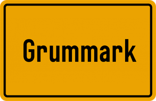 Ortsschild Grummark, Schlei
