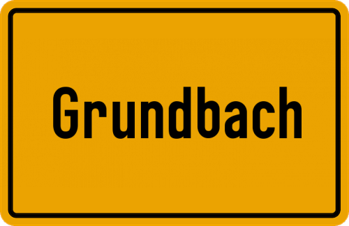 Ortsschild Grundbach