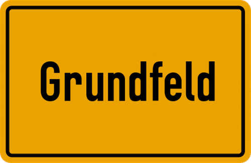 Ortsschild Grundfeld