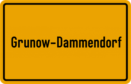 Ortsschild Grunow-Dammendorf