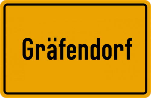 Ortsschild Gräfendorf, Unterfranken