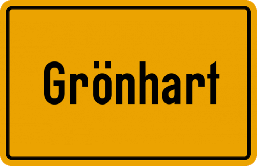 Ortsschild Grönhart